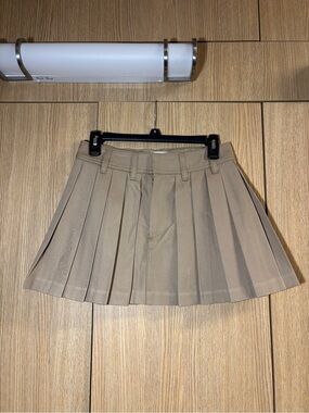 Citizens Of Humanity Khaki Pleated Mini Skirt